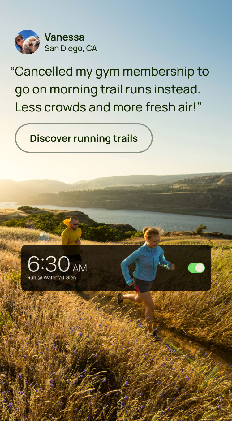 Discover running trails